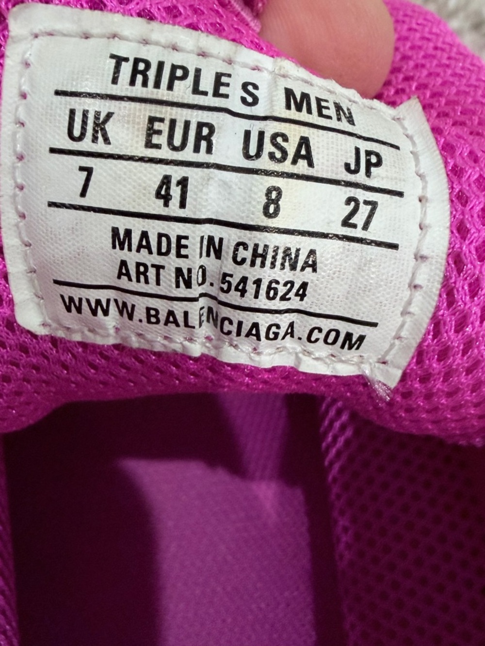 Balenciaga Chunky Triple-S Trainers in Vibrant Pink - Picture 7 of 9